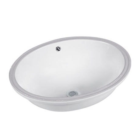 Lavabo de baño ovalado con recipiente de cerámica y tocador de porcelana esmaltada Aquacubic