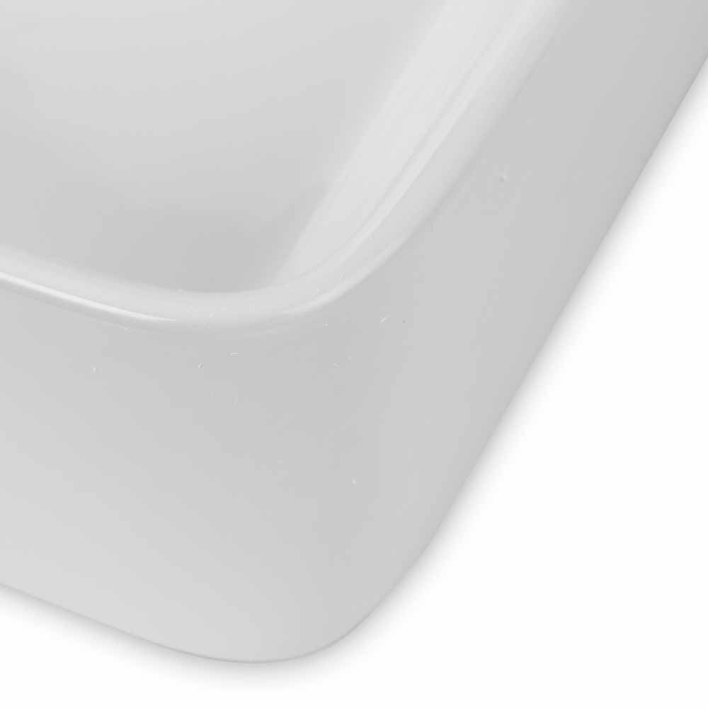 Fregadero/lavabo del cuarto de baño de la encimera del blanco de la arcilla refractaria de la porcelana de cerámica